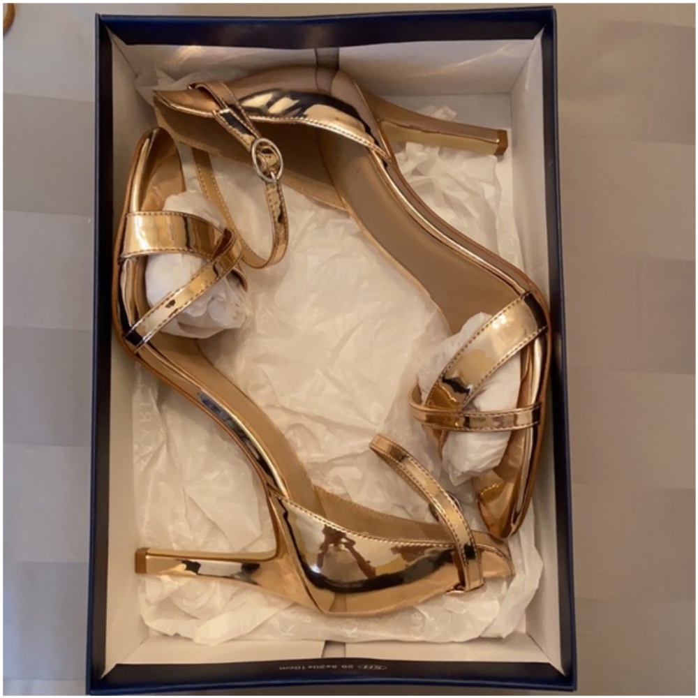 Kaari Blue Rose Gold Marina Heels. SIZE 9